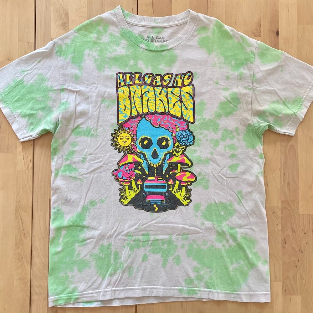 All Gas No Brakes 2019-2020 Tour Tie-Dye Graphic T-Shirt Andrew Callaghan size M